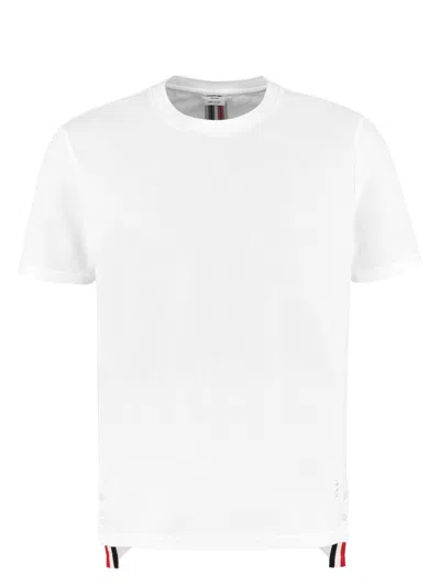 Thom Browne Men's 100% Cotton T-shirt Design In White