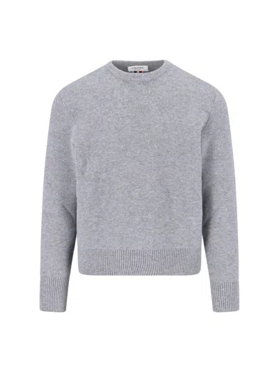 Thom Browne Men's 100% Virgin Wool Sweater In Gray