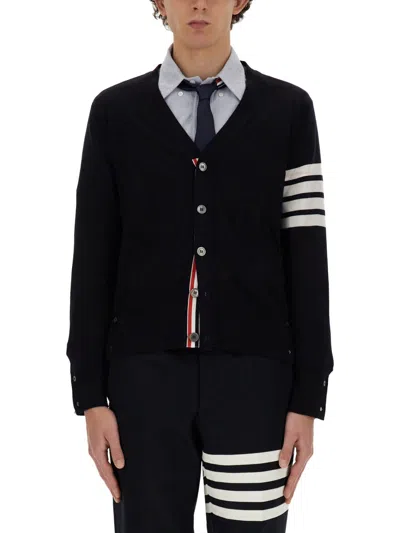 Thom Browne Men 4-bar Cardigan In Blue