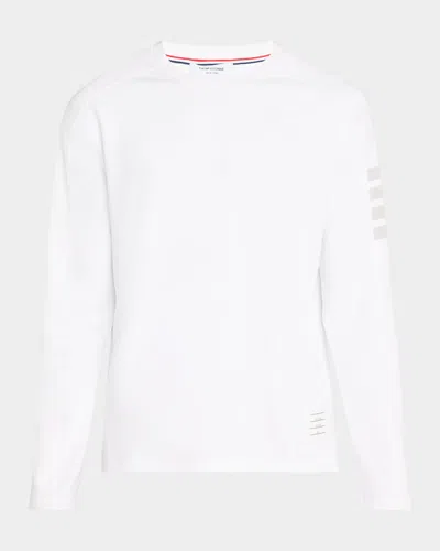 Thom Browne Men's 4-bar Jersey T-shirt In White