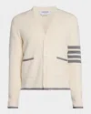 Thom Browne Wool Cardigan With Striped Sleeve Detail