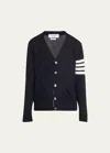 Thom Browne Men's 4-bar Wool Cardigan Sweater In Navy