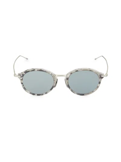 Thom Browne Men's 46mm Oval Sunglasses In Grey
