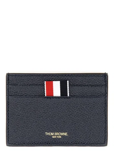 Thom Browne Men's 4bar Card Holder In Blue
