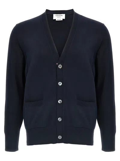 Thom Browne Men's 4-bar Cardigan In Blue