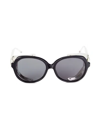 Thom Browne Men's 57mm Oval Sunglasses In Black