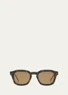 Thom Browne Men's Acetate Rectangle Sunglasses In Dark Brown