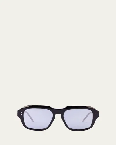 Thom Browne Men's Acetate Square Sunglasses In Black