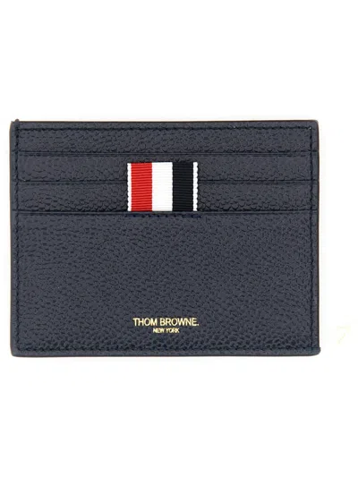 Thom Browne Anchor Card Holder In Blue