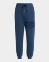 Thom Browne Blue Overdyed Solid Loopback 4 Bar Sweatpants In Blue