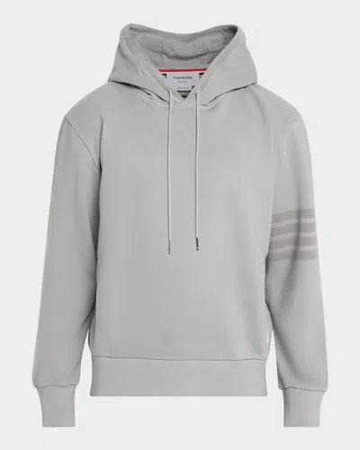Thom Browne Men & Apos;s 4-bar Cotton Hoodie In Gray
