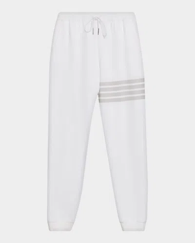 Thom Browne Men & Apos;s 4-bar Cotton Sweatpants In White