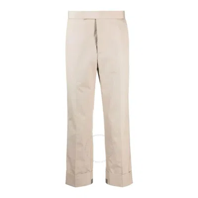 THOM BROWNE THOM BROWNE MEN'S BEIGE TYPEWRITER CLOTH CLASSIC BACKSTRAP TROUSER