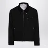 Thom Browne Men's Black Jacket With Tricolour Detail In Black
