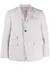 Thom Browne Blazer In Seersucker In Gray