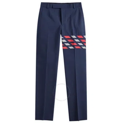 THOM BROWNE THOM BROWNE MEN'S BLUE COTTON 4-BAR CHINO TROUSER