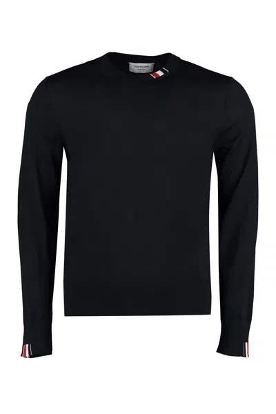 Thom Browne Men's Blue Crew-neck Sweater For Fall/winter 2024