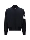 Thom Browne Jackets Blue And Green In Black