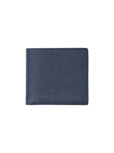 Thom Browne Blue Textured Leather Bifold Wallet
