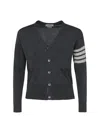 Thom Browne 4-bar Striped Knit Cardigan In Multicolor