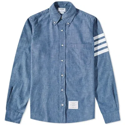 THOM BROWNE THOM BROWNE MEN'S CHAMBRAY 4-BAR SHIRT