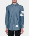 Thom Browne Men's Cotton Button-down Shirt In Blue