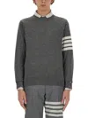 Thom Browne Men Classic 4-bar Mesh In Gray