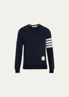 Thom Browne Engineered 4-bar Cotton Sweatshirt In Navy