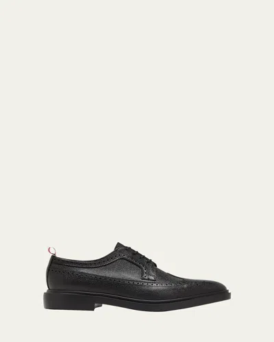Thom Browne Men's Classic Long Wing Brogue Shoes In Black