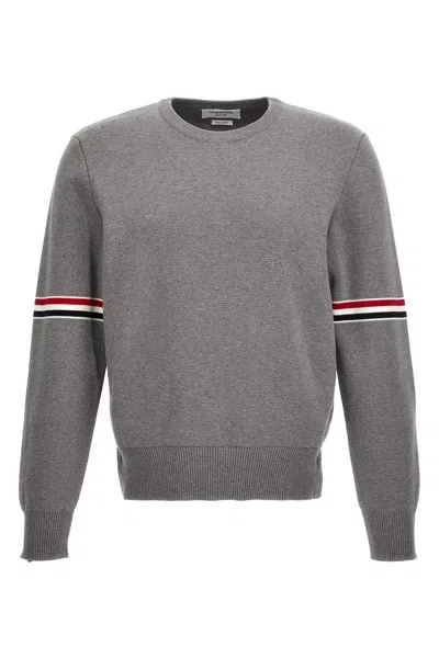 Thom Browne Men Classic Sweater In Gray