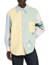 Thom Browne Multicolor Funmix Shirt Jacket In Green Multi
