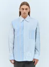 Thom Browne 4 Bar Light Blue Cotton Shirt In Blue