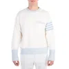 Thom Browne Hector Round Neck Sweater In White