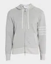 Thom Browne Men's Cotton 4-bar Stripe Sleeve Full-zip Hoodie