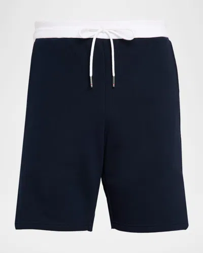Thom Browne Men's Cotton 4-bar Sweat Shorts In Blue