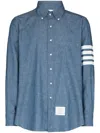 Thom Browne Men's Cotton Button-down Shirt In Blue