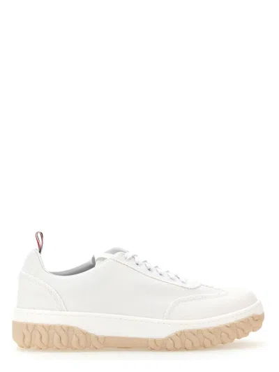 THOM BROWNE MEN'S COTTON CANVAS SNEAKER