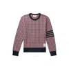Thom Browne Checked Jacquard Crew-neck Sweatshirt