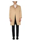 Thom Browne Cotton Coat With Notched Lapels And Back Vent In Brown