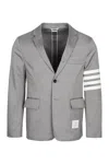 Thom Browne Cotton Gabardine Blazer In Grey