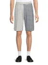 Thom Browne Gingham Check Tailored Shorts In Medium Grey