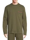 Thom Browne Men's Cotton Oversized Crewneck Sweatshirt In Dark Green