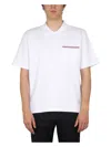 Thom Browne Rwb Trim Jersey Polo Short In White