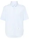 Thom Browne Cotton Shirt With Chest Pocket And Collar In Multicolor