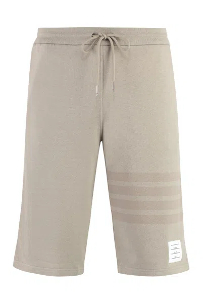Thom Browne Taupe Classic Loopback 4-bar Shorts In Beige