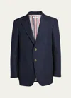 Thom Browne Men's Seersucker Patch-pocket Sport Coat In Navy