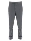 Thom Browne Cropped Tailored Trousers In Grey