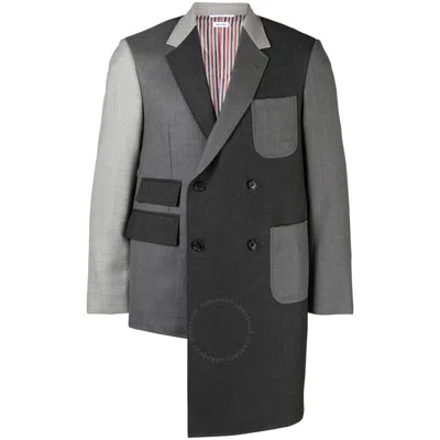 Thom Browne Men's Dark Grey Funmix Twill Sport Coat