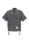 Thom Browne Dark Grey Solid Shirt In Dark Grey