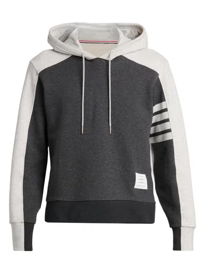 Thom Browne Men's Engineered 4-bar Colorblocked Loopback Cotton Hoodie